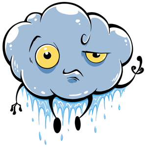 Mr. Cloud flipping the bird