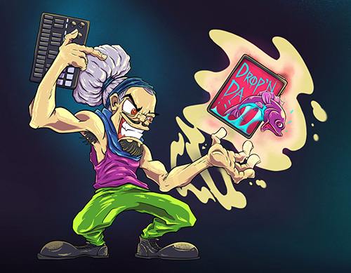 A caricature of YouTuber Jakob Haq