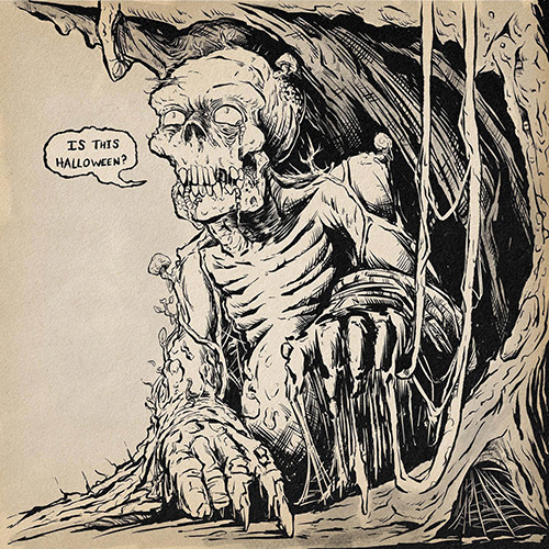 A rotting corpse asking if this is Halloween